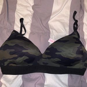 Camo colored bra.